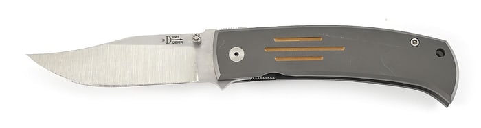 RARE BOB DOZIER 2001 CUSTOM TITANIUM FRAME BUCK HUNTER LINER LOCK.