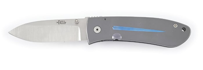 BOB DOZIER 2012 CUSTOM TITANIUM LINER LARGE FOLDING HUNTER.