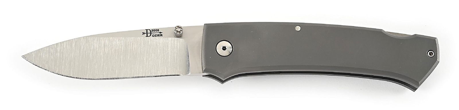 BOB DOZIER 2005 CUSTOM TITANIUM FRAME LOCK BACK FOLDING HUNTER. (1 of 7)