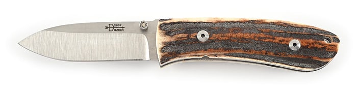 BOB DOZIER CUSTOM STAG MEDIUM FOLDING HUNTER.