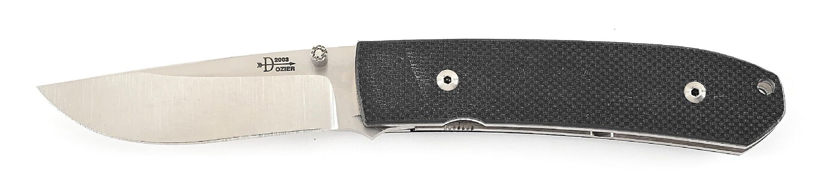 BOB DOZIER CUSTOM TRAPPER TAB LINER LOCK KNIFE. (1 of 7)