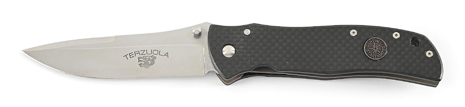 ROBERT TERZUOLA LARGE CENTURY STRFIGHTER TITANIUM LINER LOCK FOLDER. (1 of 6)
