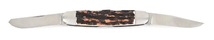 P.J. TOMES CUSTOM HANDMADE DOUBLE LOCKING STAG MUSKRAT.