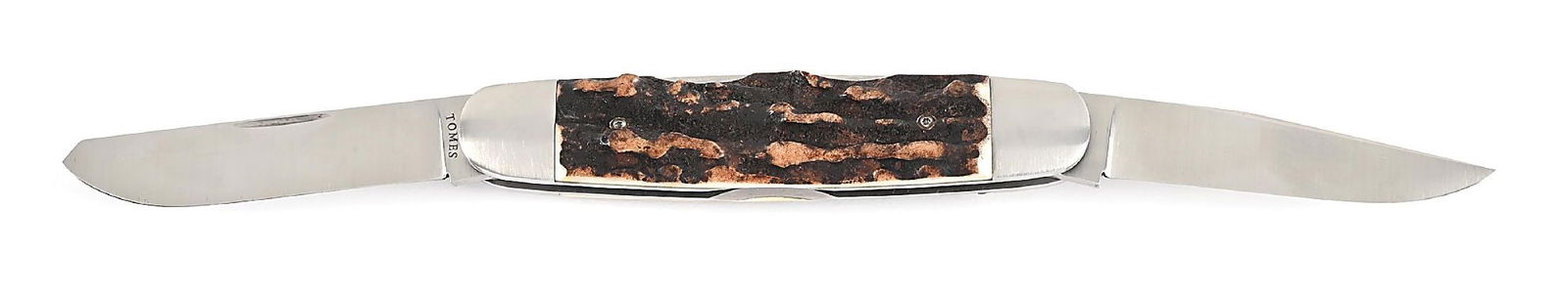 P.J. TOMES CUSTOM HANDMADE DOUBLE LOCKING STAG MUSKRAT. (1 of 7)