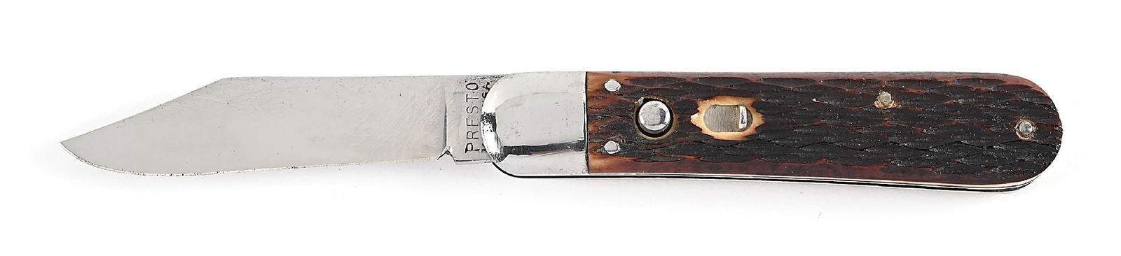 C. 1930S-40’S PRESTO MADE IN USA, GEO. SCHRADE BRIDGEPORT, CONN. JIGGED BONE HANDLE M2 (1 of 7)