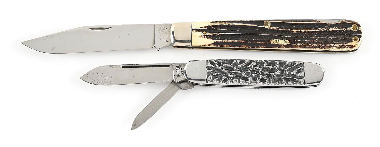 LOT OF 2: C. 1920S-40S QUEEN AND QUEEN CITY POCKET KNIVES. (1 of 7)