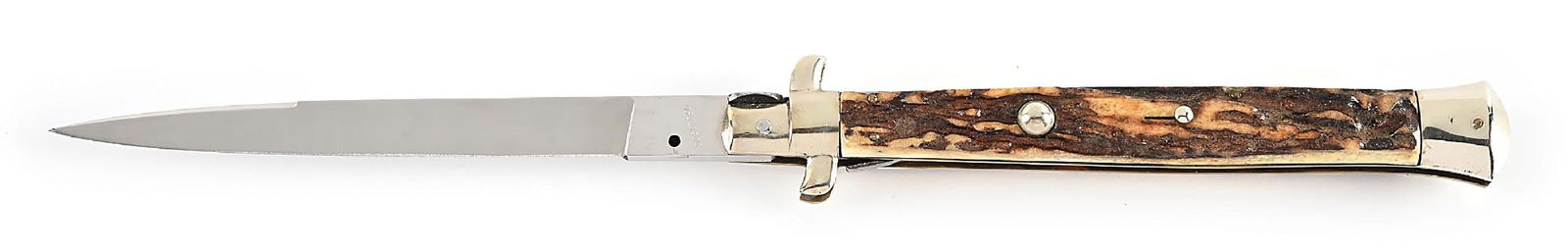 C.1950S ROSTFREI TRANSITION BLADE ITALIAN STILETTO PICK LOCK SWITCHBLADE WITH BEAUTIFUL STAG (1 of 6)