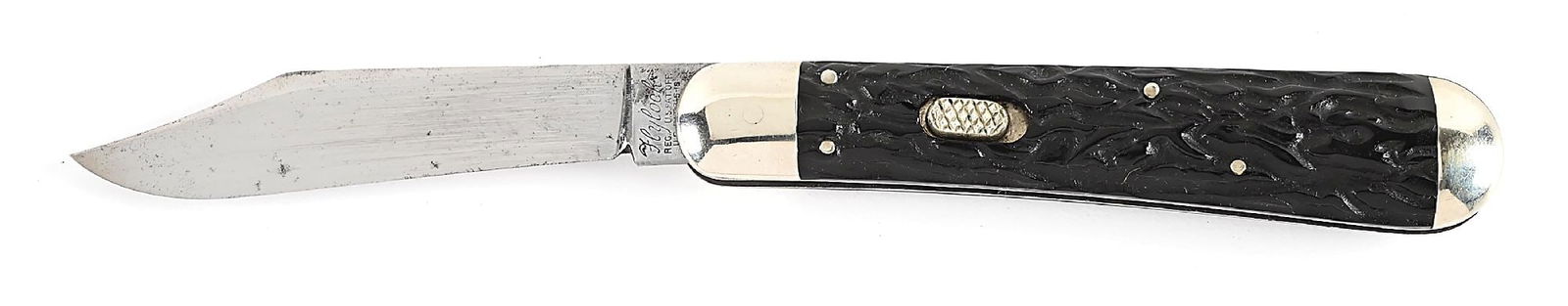C. 1918-1929 FLYLOCK REG. U.S. PAT. LARGE SWITCHBLADE. (1 of 6)