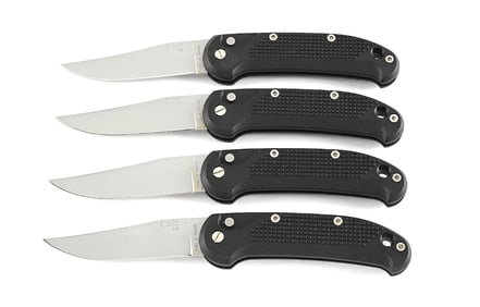 LOT OF 4: HUBERTUS Z2000 SWITCHBLADE KNIVES SERIAL NUMBERED