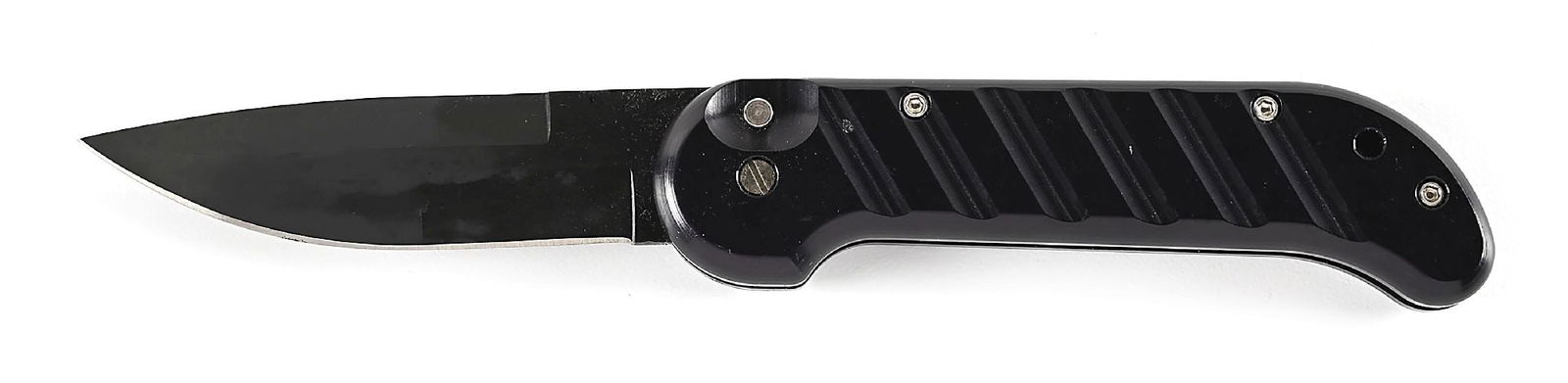 C. 1980S CHARLES OCHS (OX) NAVY SEAL BLACK KNIFE SWITCHBLADE. (1 of 5)