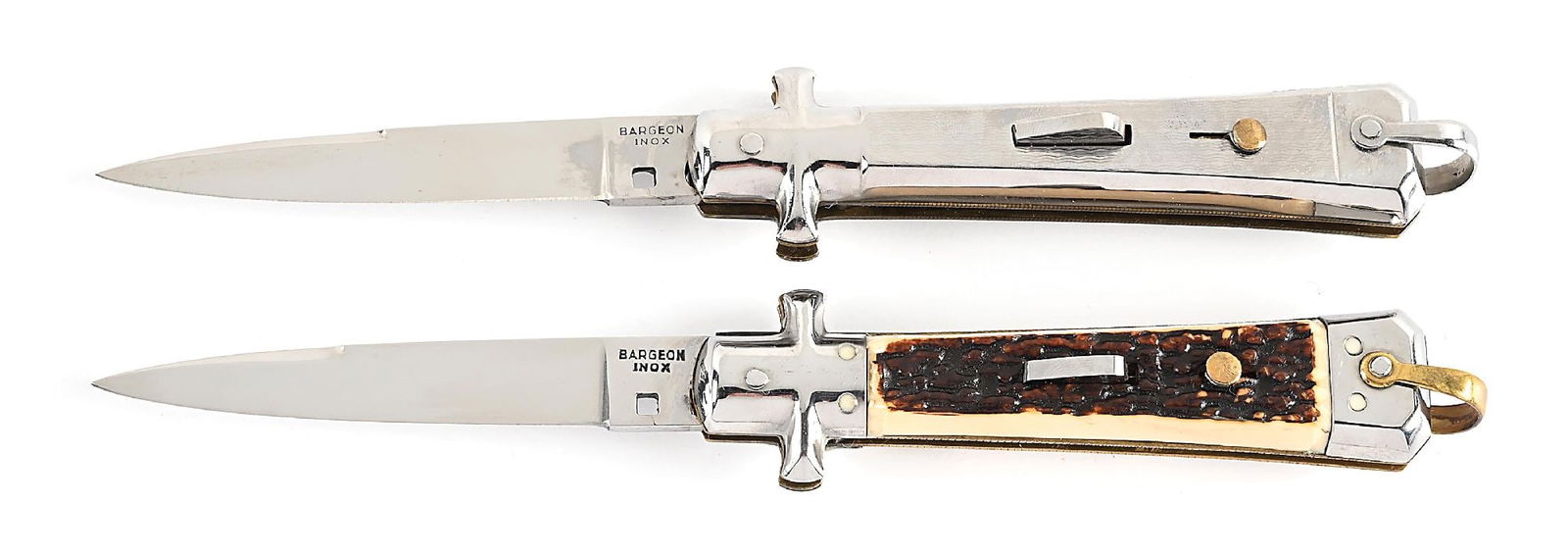 LOT OF 2: C. 1960S FRENCH BARGEON STILETTO SWITCHBLADES. (1 of 8)
