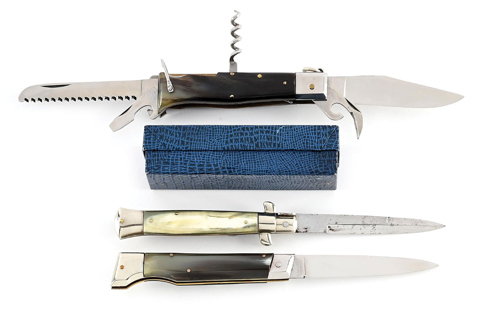 LOT OF 3: JAGUAR ROSTFREI ITALIAN MULTI-BLADE RING PULL SHOT SHELL PULLER HUNTER SWITCHBLADE, (1 of 11)