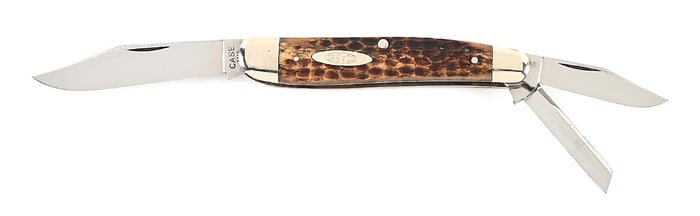 C. 1940-1964 CASE XX 6380 SPLIT BACKSPRING WHITTLER WITH GREEN BONE HANDLES.