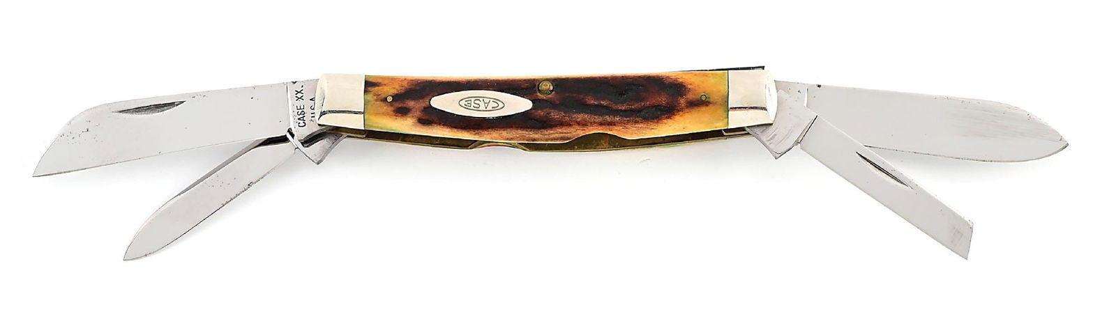 C. 1965-1969 CASE XX USA 5488 4 BLADE CONGRESS WITH STAG HANDLES. (1 of 8)