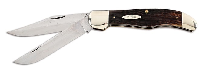 C. 1920-1940 CASE TESTED XX 5265SAB FOLDING HUNTER WITH SECOND CUT STAG HANDLES.