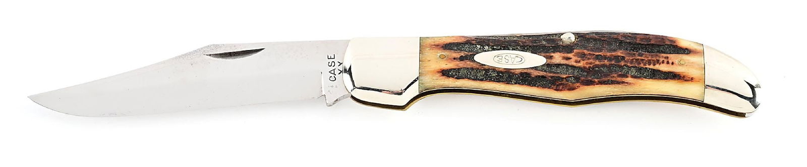 C. 1940-1964 CASE XX 6165SAB FOLDING HUNTER HIGH PULL WITH SECOND CUT STAG HANDLES. (1 of 7)