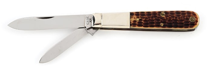 C. 1940-1964 CASE XX 6205 BARLOW WITH GREEN BONE HANDLES.