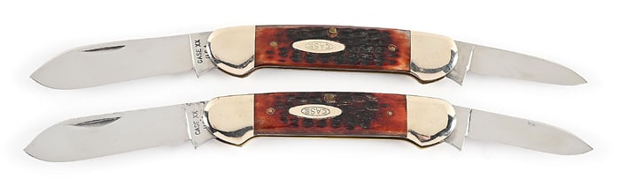 LOT OF 2: CASE XX 62131 10 DOT CANOE AND CASE XX USA 62131CANOE.