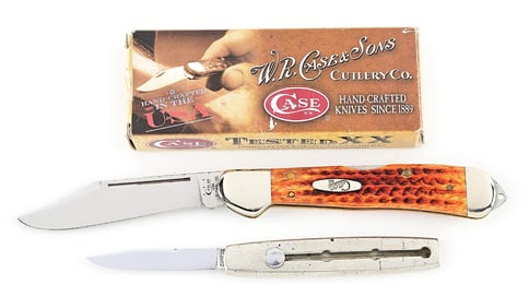 LOT OF 2: CASE XX USA FIVE X’S 2015 61549LSS COPPERHEAD CONVERSION DOUBLE ACTION AUTOMATIC AND