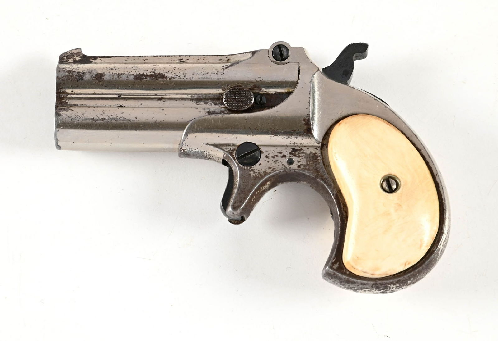 (C) REMINGTON MODEL 95 DOUBLE DERRINGER POCKET PISTOL. (1 of 2)