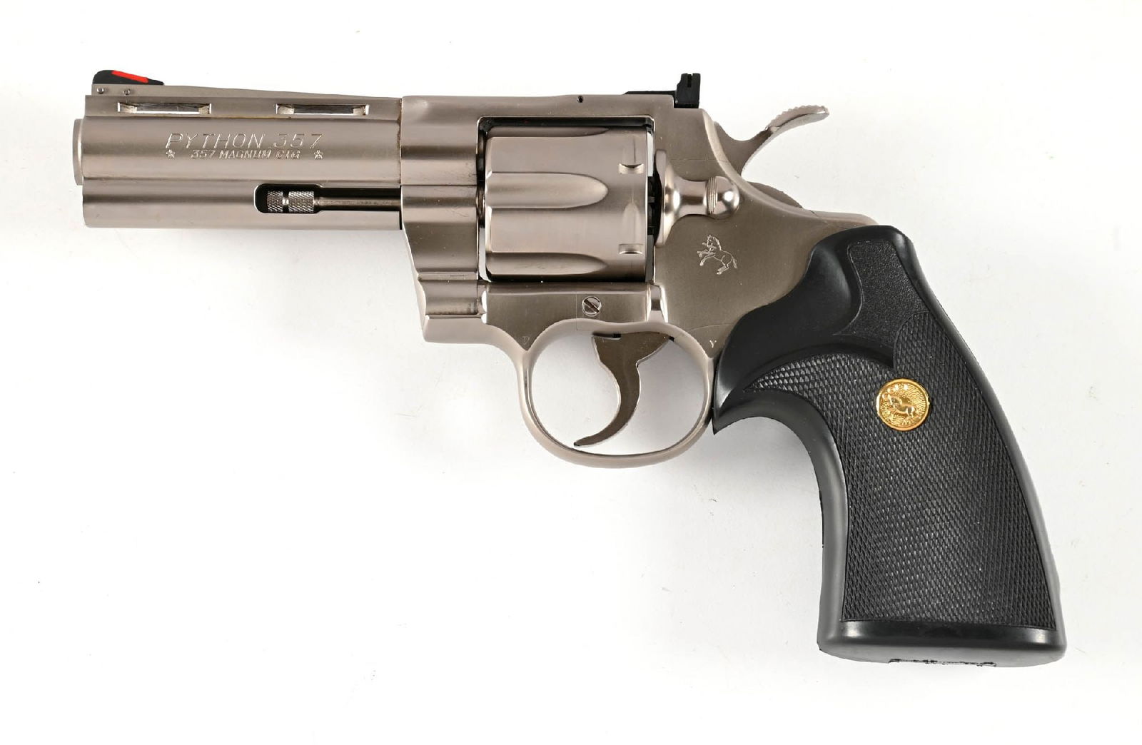(M) ELECTROLESS NICKEL COLT PYTHON DOUBLE ACTION .357 MAGNUM REVOLVER. (1 of 2)