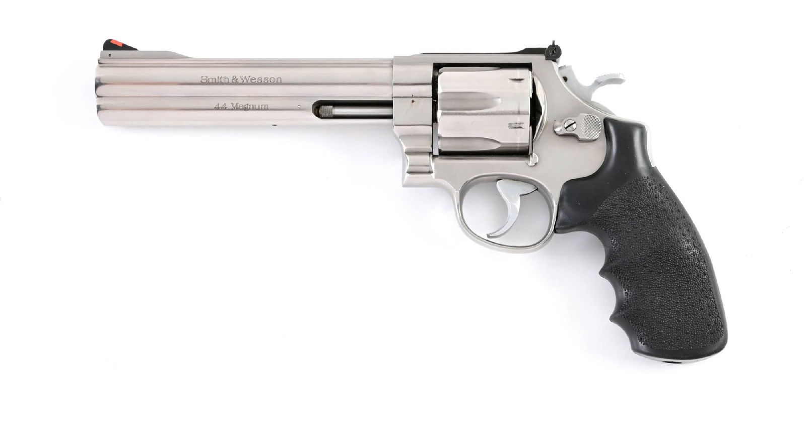 (M) SMITH & WESSON 629-3 CLASSIC DX .44 MAGNUM DOUBLE ACTION REVOLVER: Built on the round butt N-frame with solid rib and lug, target adjustable rear sight, red insert front sight, and rubber finger groove grips. CONDITION: Excellent, with some cylinder face burn and a l