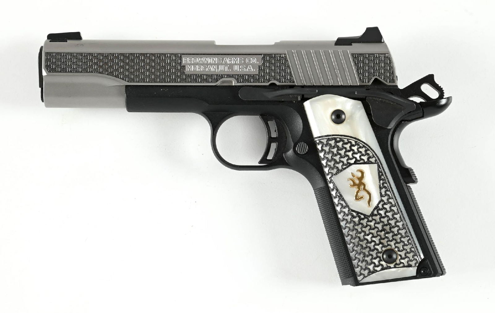 (M) BROWNING MODEL 1911-380 BLACK LABEL SEMI AUTOMATIC PISTOL (1 of 2)