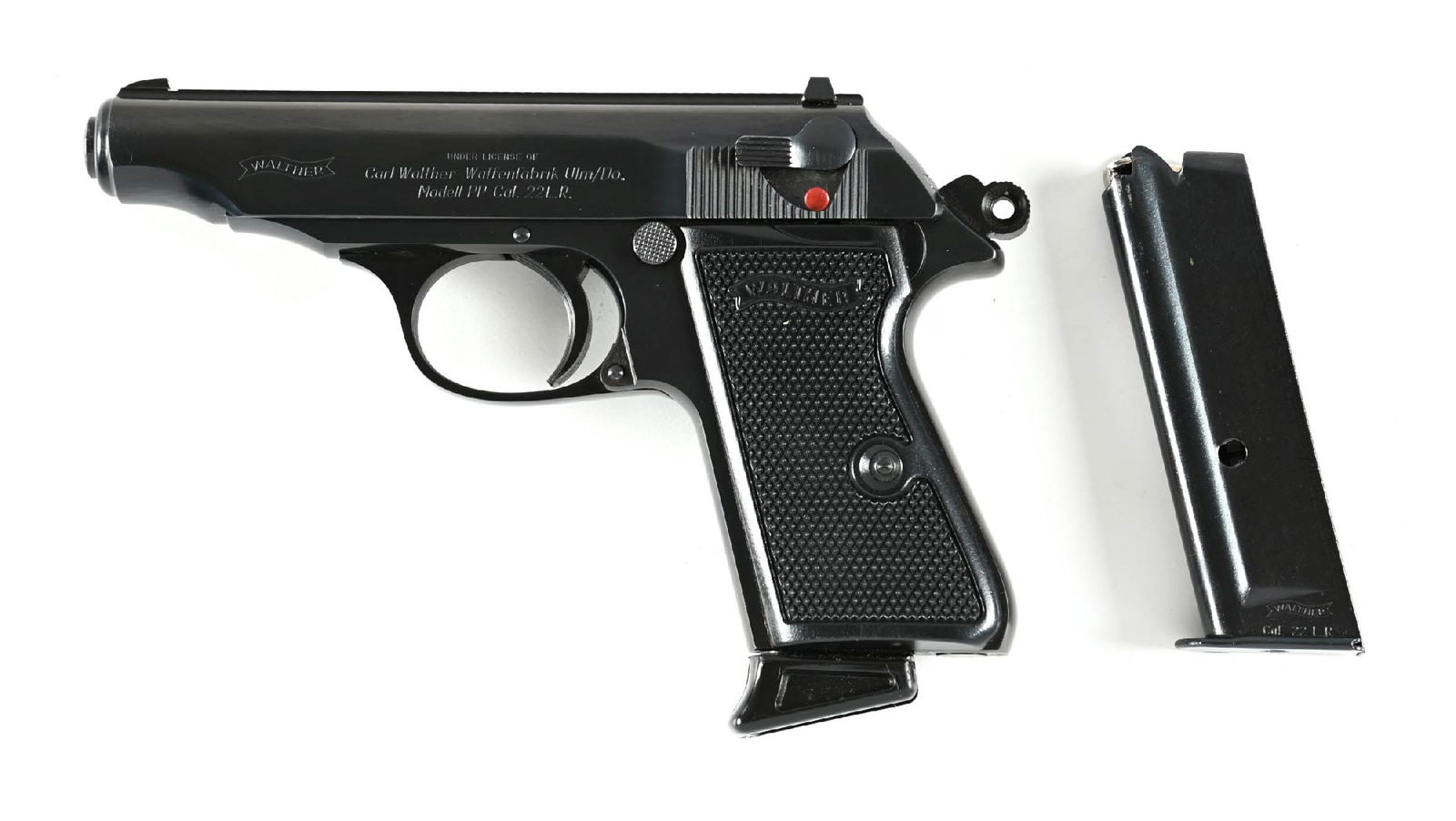 (M) WALTHER PP SEMI-AUTOMATIC PISTOL IN .22 LONG RIFLE. (1 of 3)
