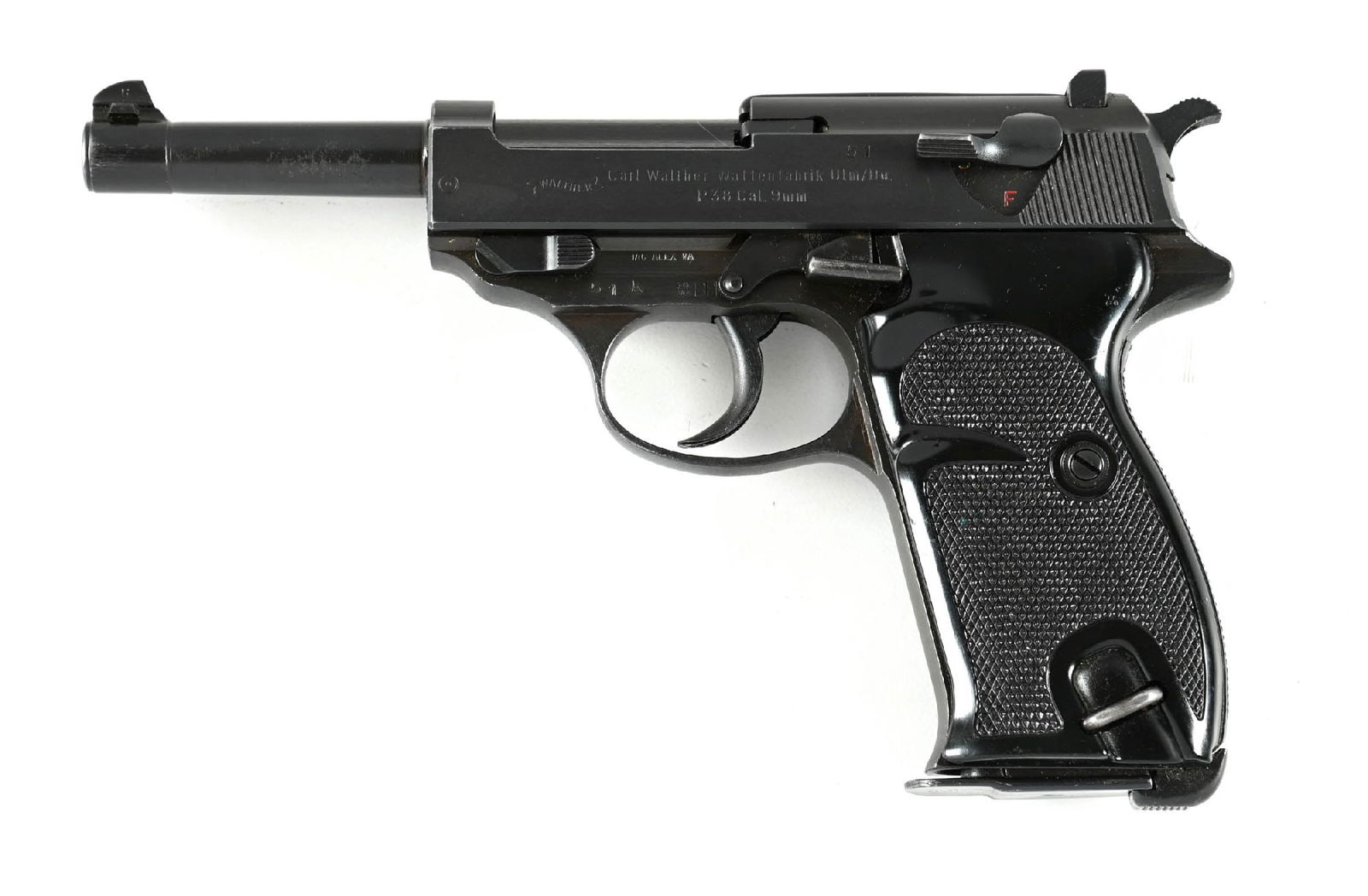 (C) WALTHER BUNDESHEER P38 SEMI AUTOMATIC PISTOL. (1 of 3)
