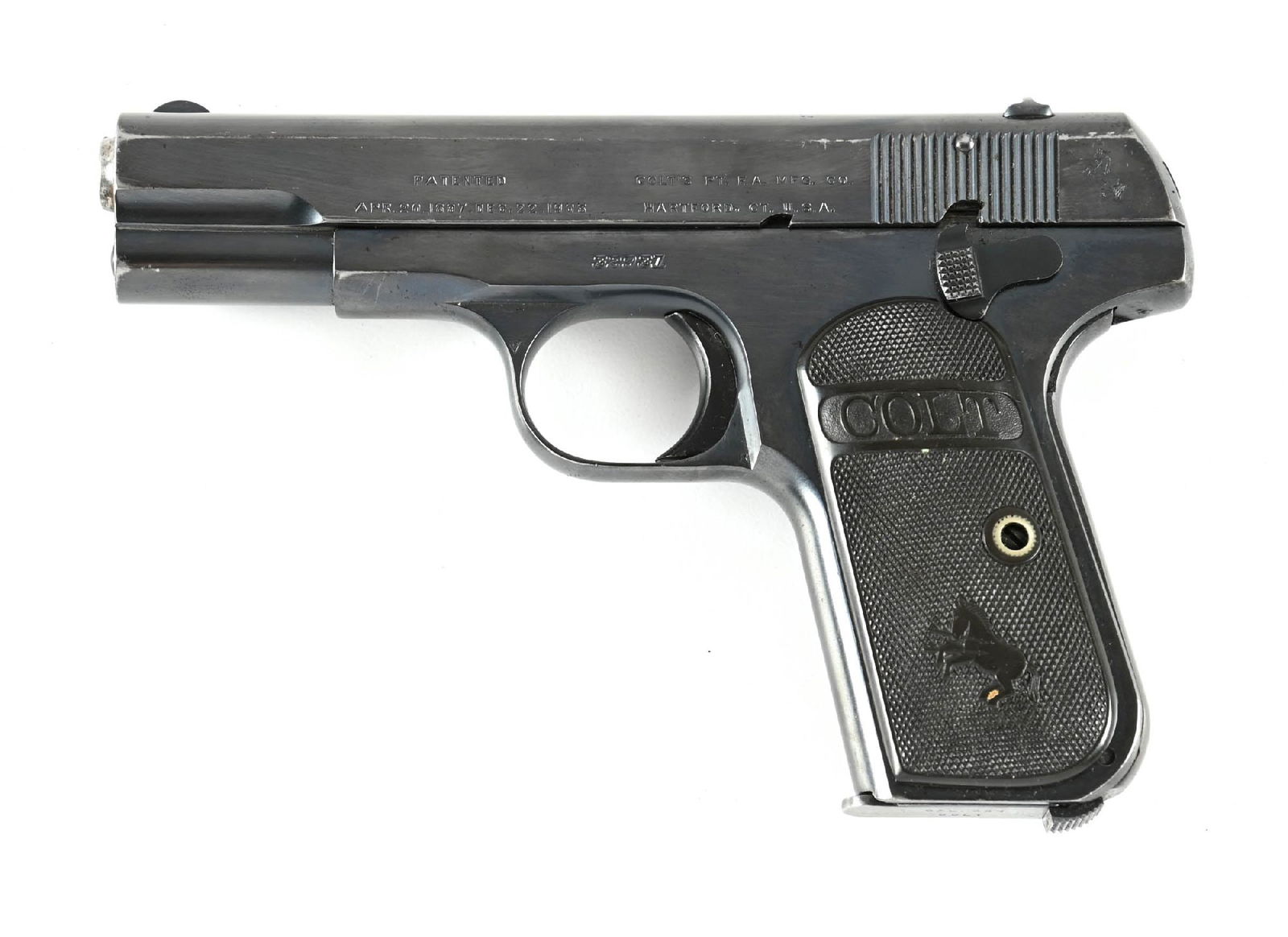 (C) COLT MODEL 1908 .380 SEMI-AUTOMATIC PISTOL. (1 of 2)