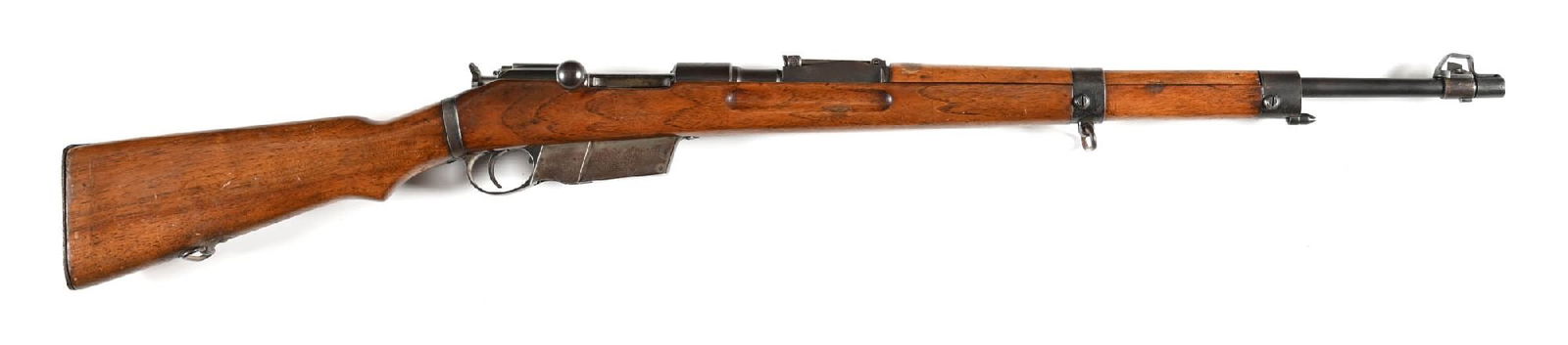 (C) SCARCE HUNGARIAN FEG 35M BOLT ACTION RIFLE.: Manufactured in Budapest in 1939. Arsenal reapplied blued finish throughout. Blade front sight and 2000 meter tangent rear. Cleaned finger groove walnut stocks with standard mounts. No visible import
