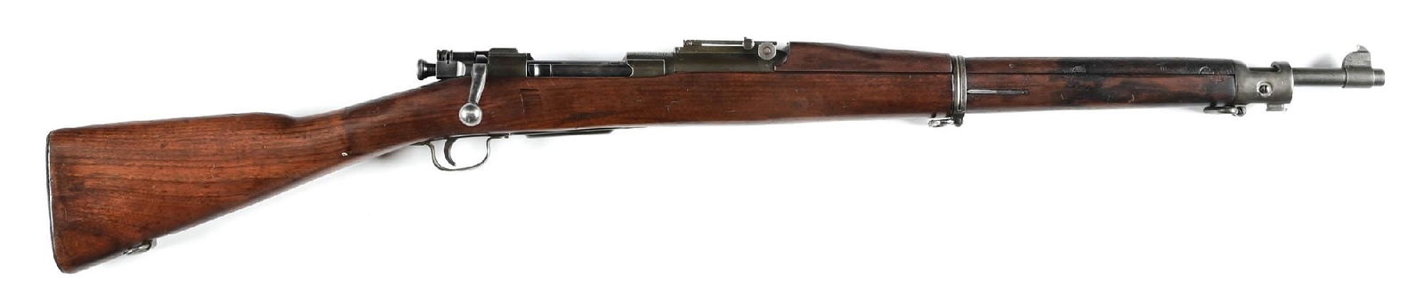 (C) US REMINGTON MODEL 1903 .30-06 SPRINGFIELD BOLT ACTION RIFLE.: This Remington has an early barrel date of 7-42. Milled parts with exception to the pressed A3 style floorplate. Still retains the 2700 yard rear sight, checkered buttplate with smooth door, and swive