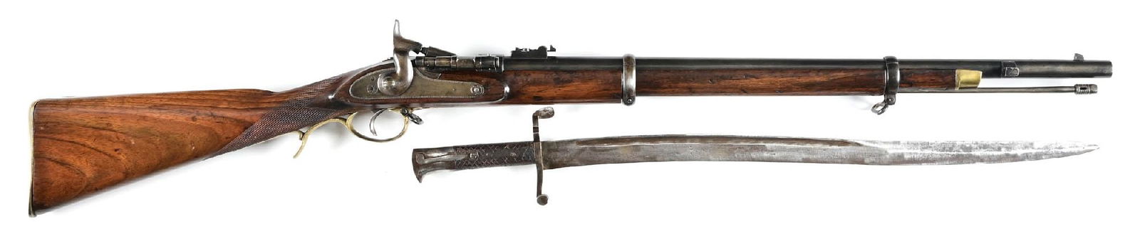 (A) SCARCE NEPALESE P1864 SNIDER SINGLE SHOT RIFLE WITH BAYONET. (1 of 2)