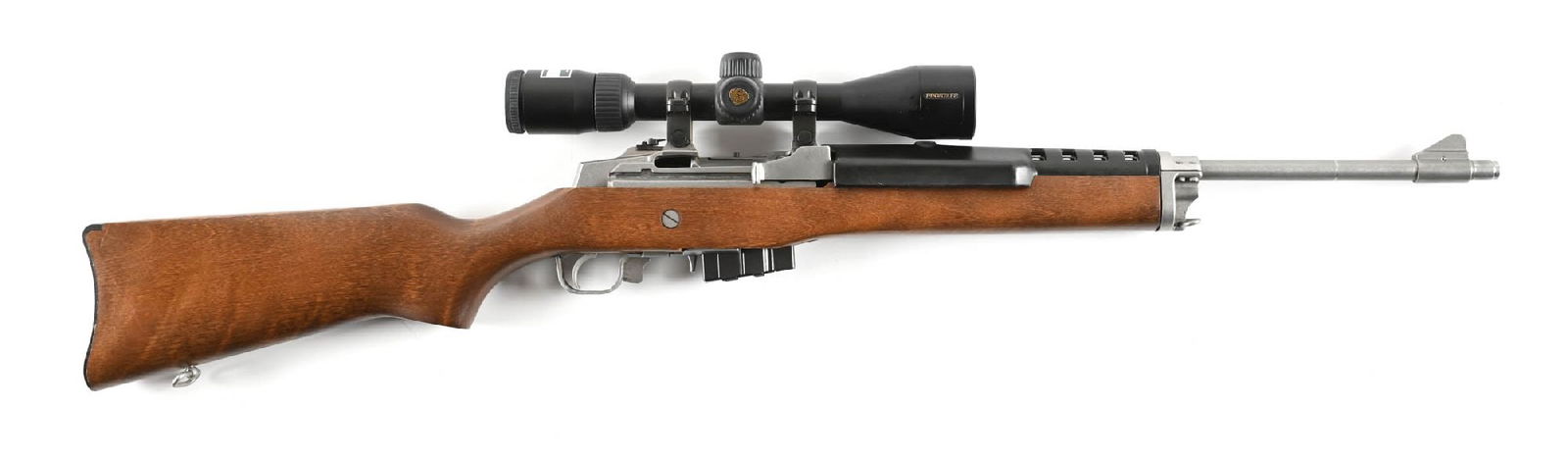 (M) STAINLESS RUGER MINI-14 RANCH RIFLE IN .223 REMINGTON. (1 of 2)