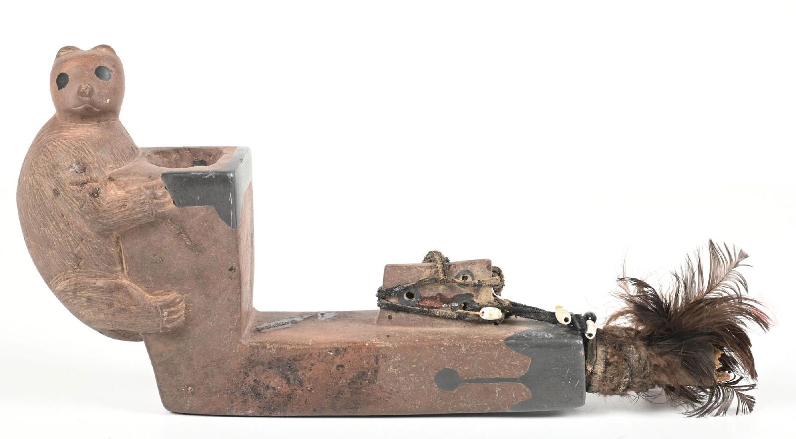 LOT OF 2: PIPE W/ STEM & MANDAU SWORD: Contemporary. Dimensions: Largest: 29" L.