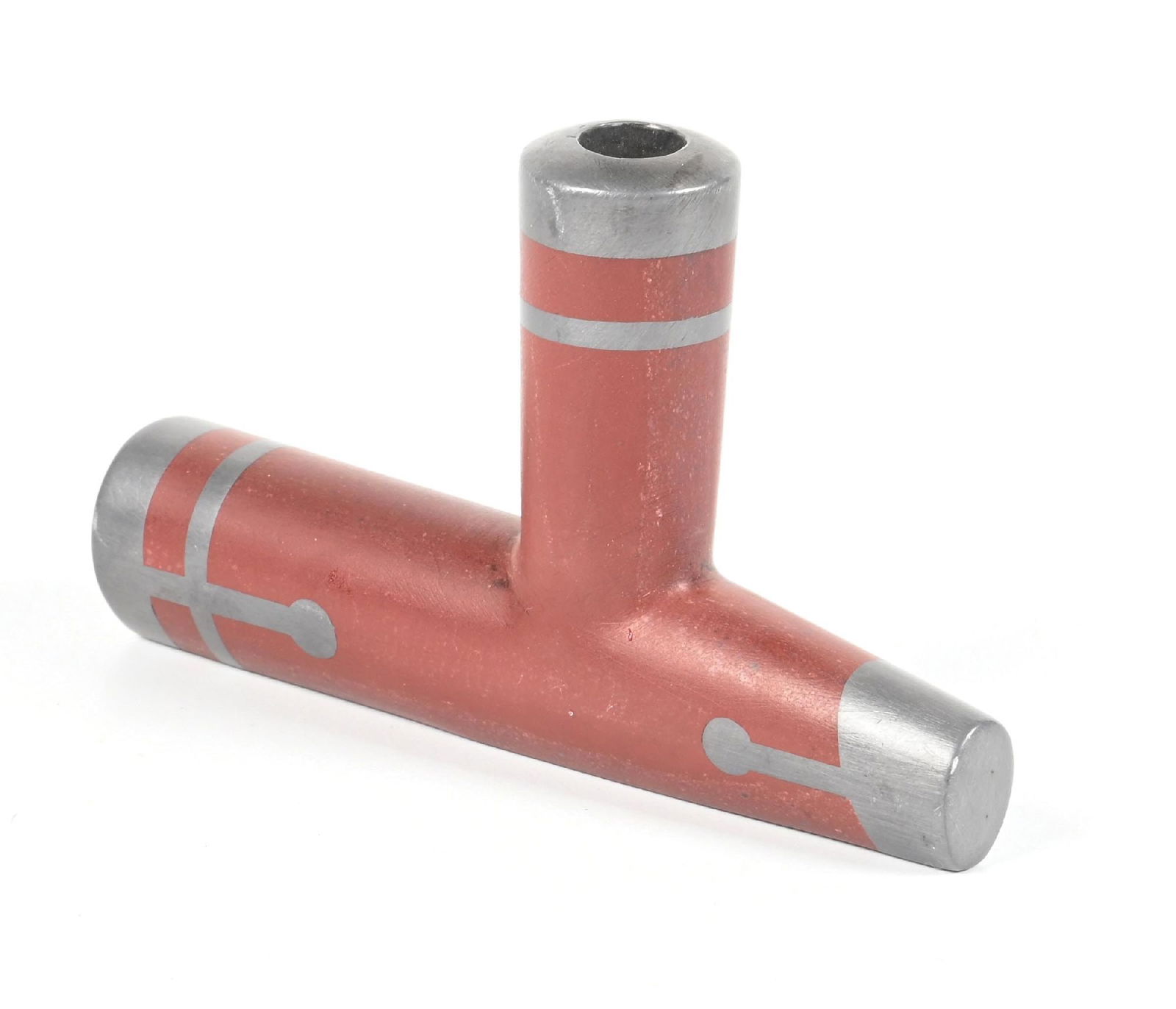 LOT OF 2: CATLINITE PIPE & STEM & NATIVE AMERICAN BOW: Contemporary replica. Stem with tacking and quillwrap. Dimensions: Largest: 35 - 3/4" L.