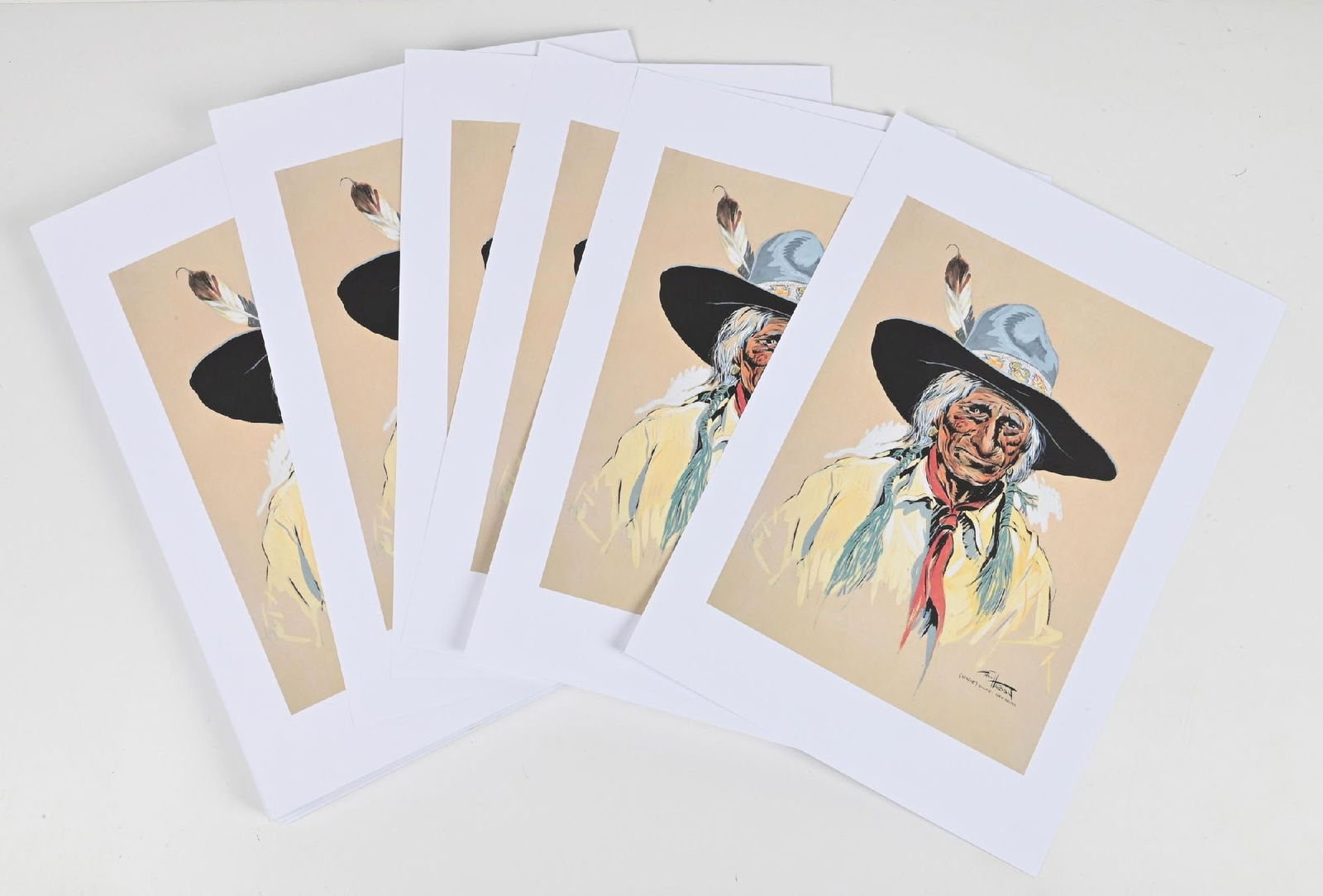 LOT OF APPROXIMATELY 100 “APACHE BUCK” BY FRED HARMAN PRINTS: Provenance: Estate of N. Harman. Dimensions: Each: 20" x 14".