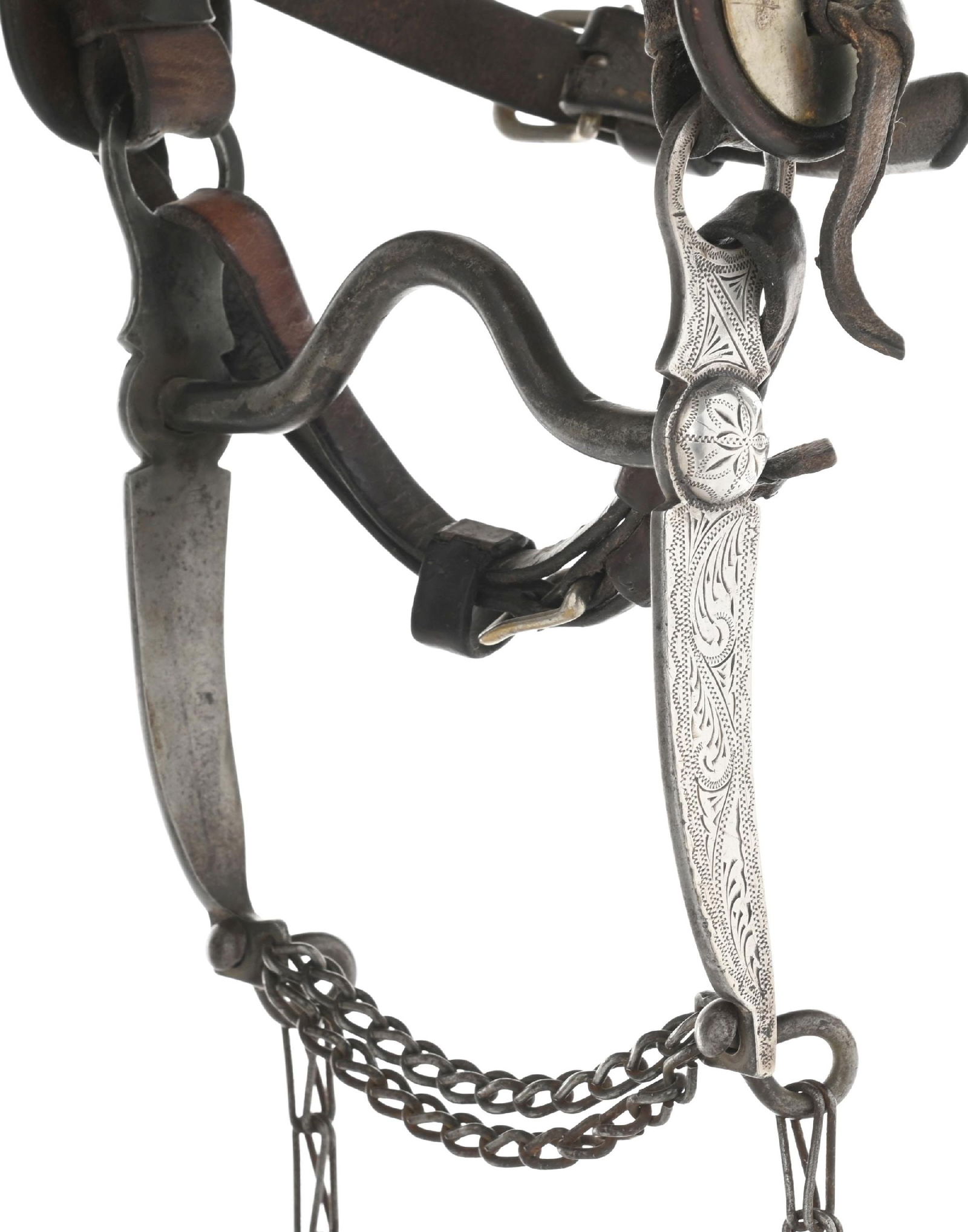 CURB BIT WITH SILVER OVERLAY - 4