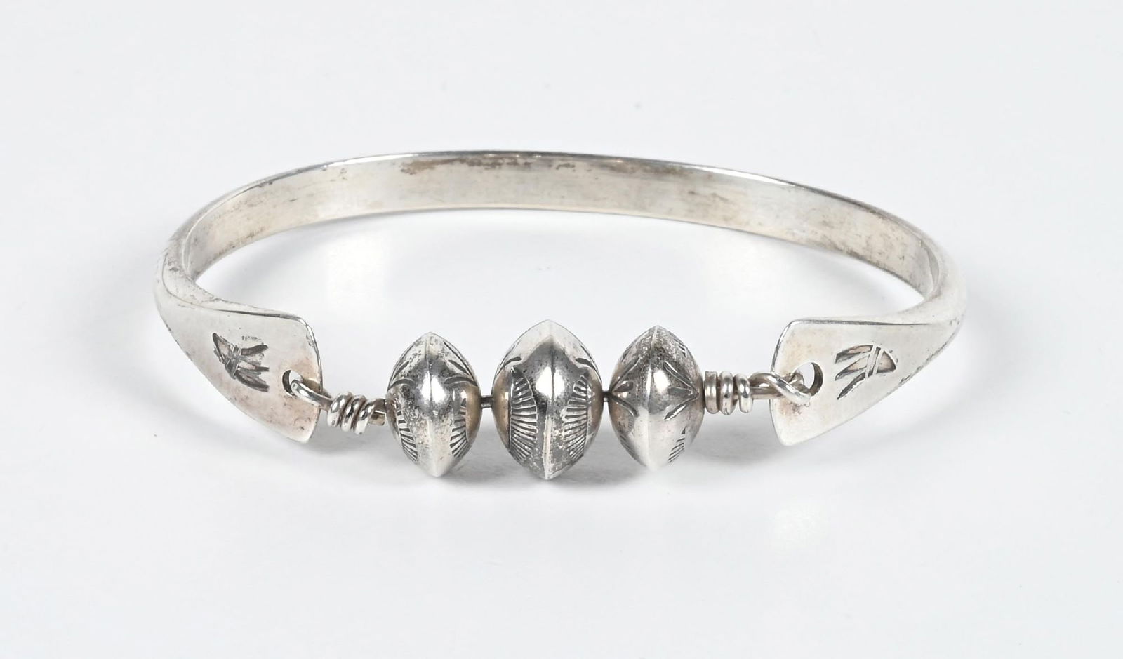 LOT OF 2: STERLING SILVER PIN & BRACELET (1 of 2)