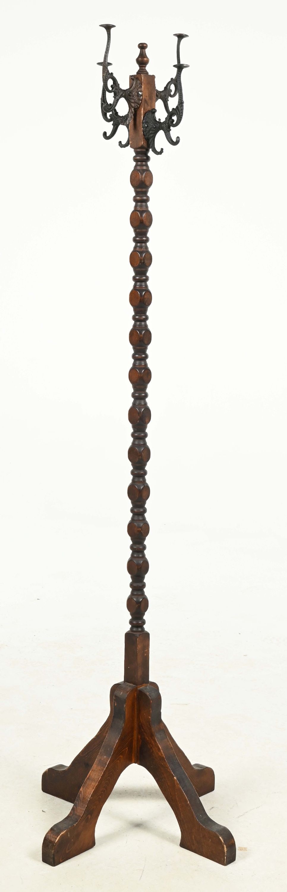 LOT OF 4: CARVED WOODEN COAT RACKS (1 of 1)