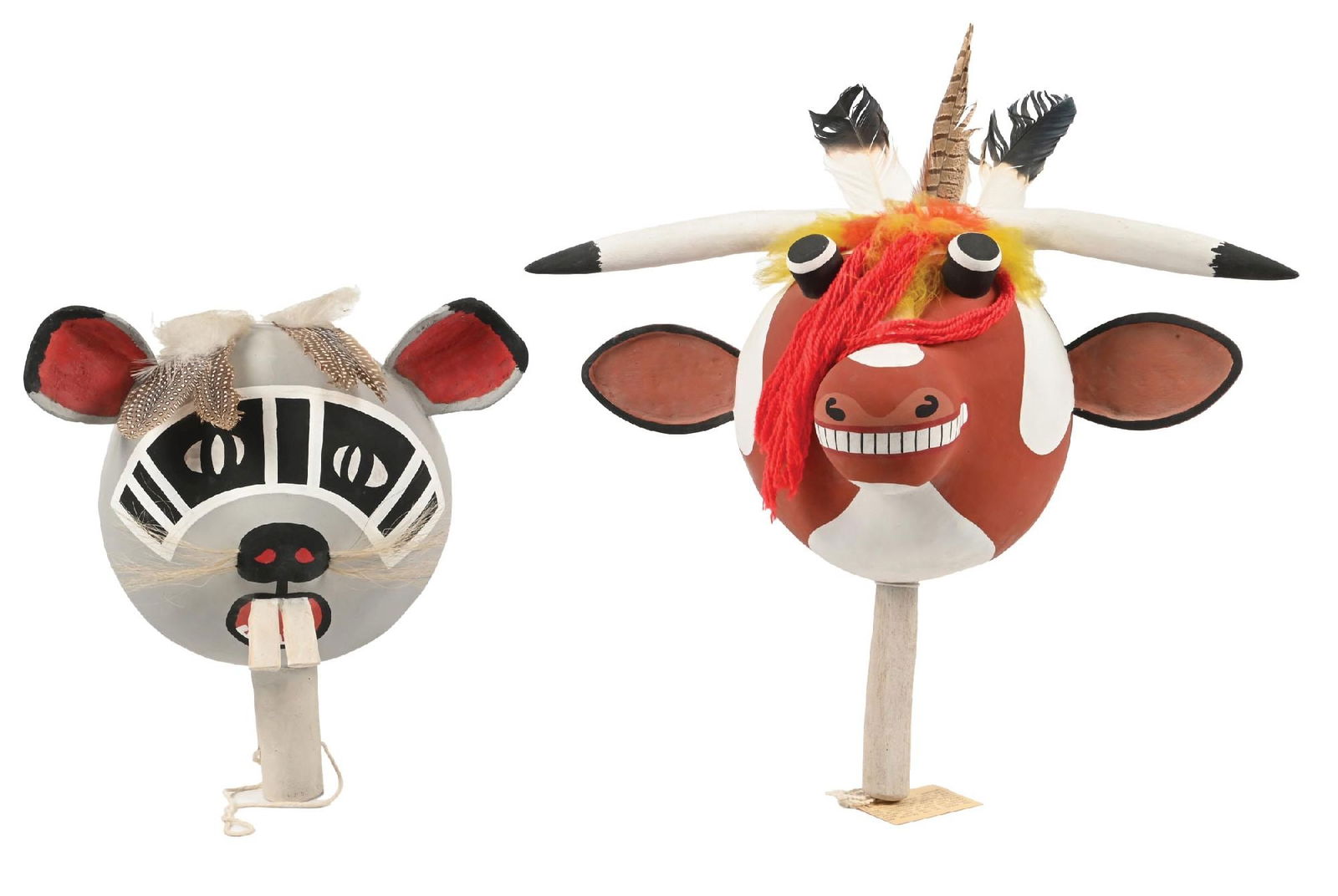 LOT OF 2: LARGE HOPI RATTLES (1 of 2)