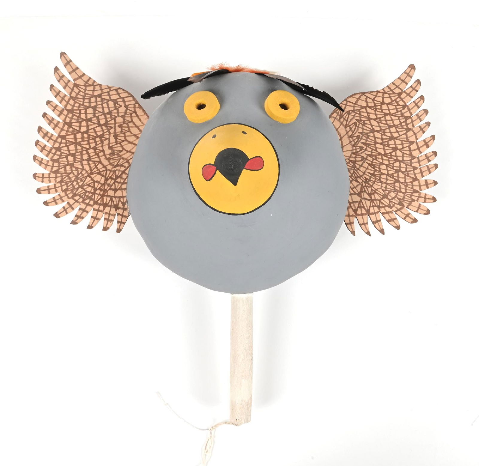 LARGE HOPI RATTLE: Contemporary. Dimensions: Approx: 28" W. x 24" T.