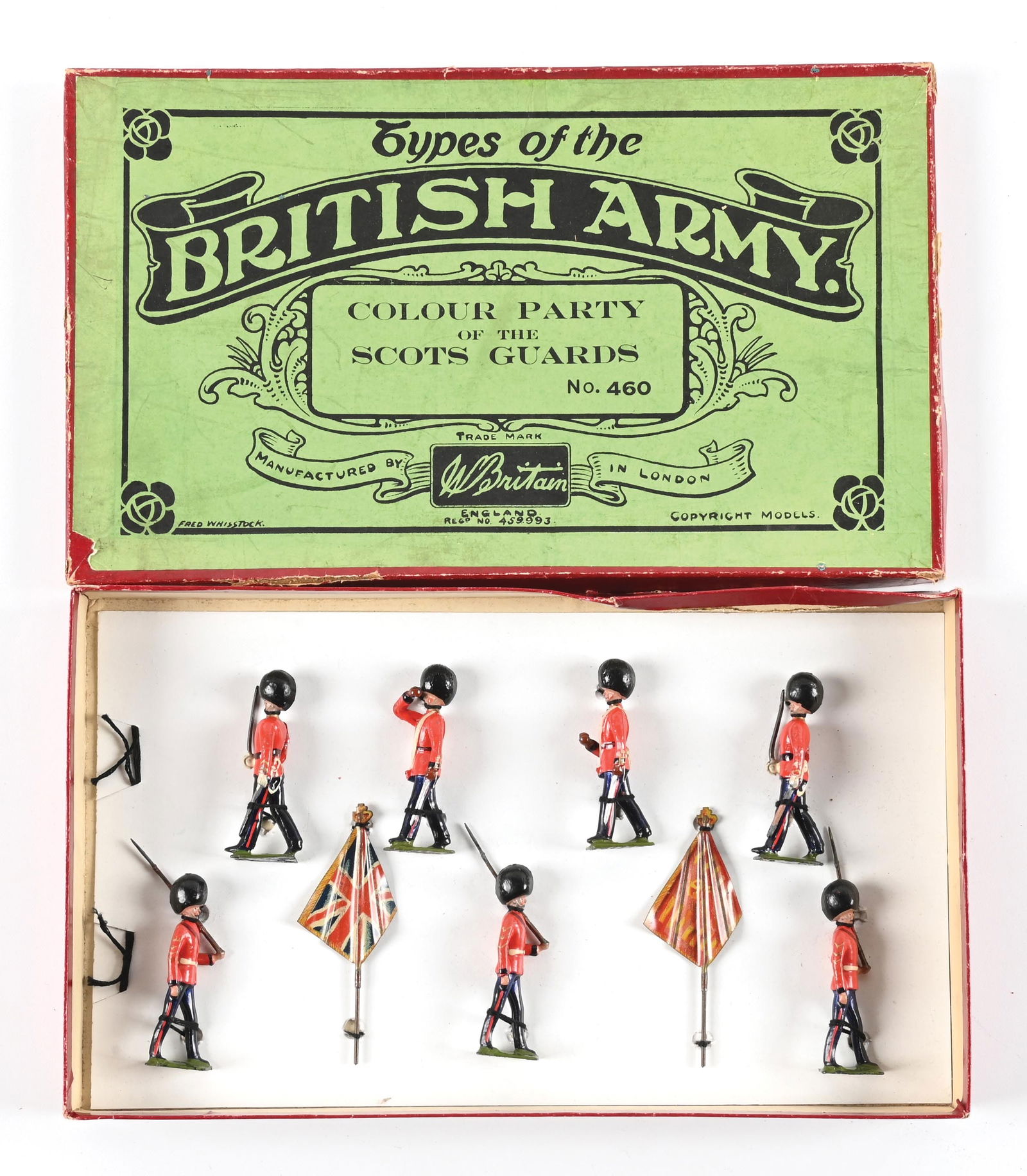 W. BRITAIN'S SET NO. 460 COLOUR PARTY OF THE SCOTS GUARD (1 of 1)