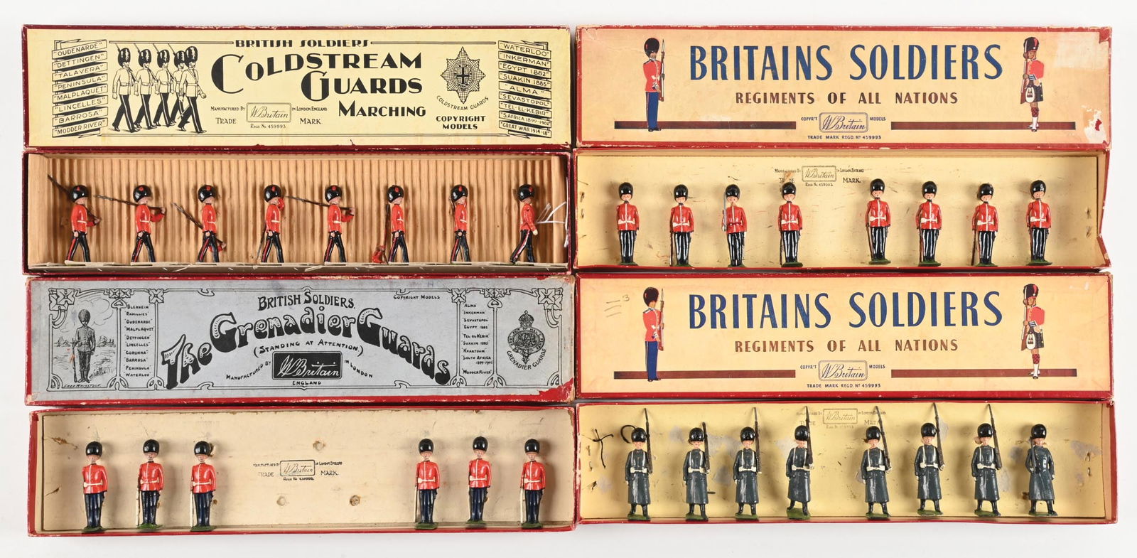 LOT OF 4: W. BRITAIN SETS IN BOXES (1 of 2)