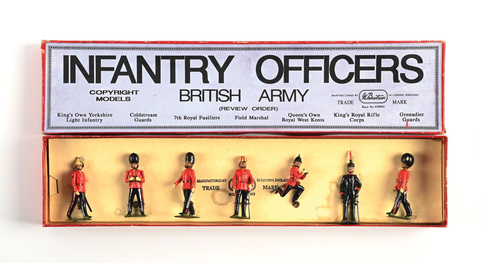 W. BRITAIN INFANTRY OFFICERS NO. 1908 IN BOX (1 of 2)