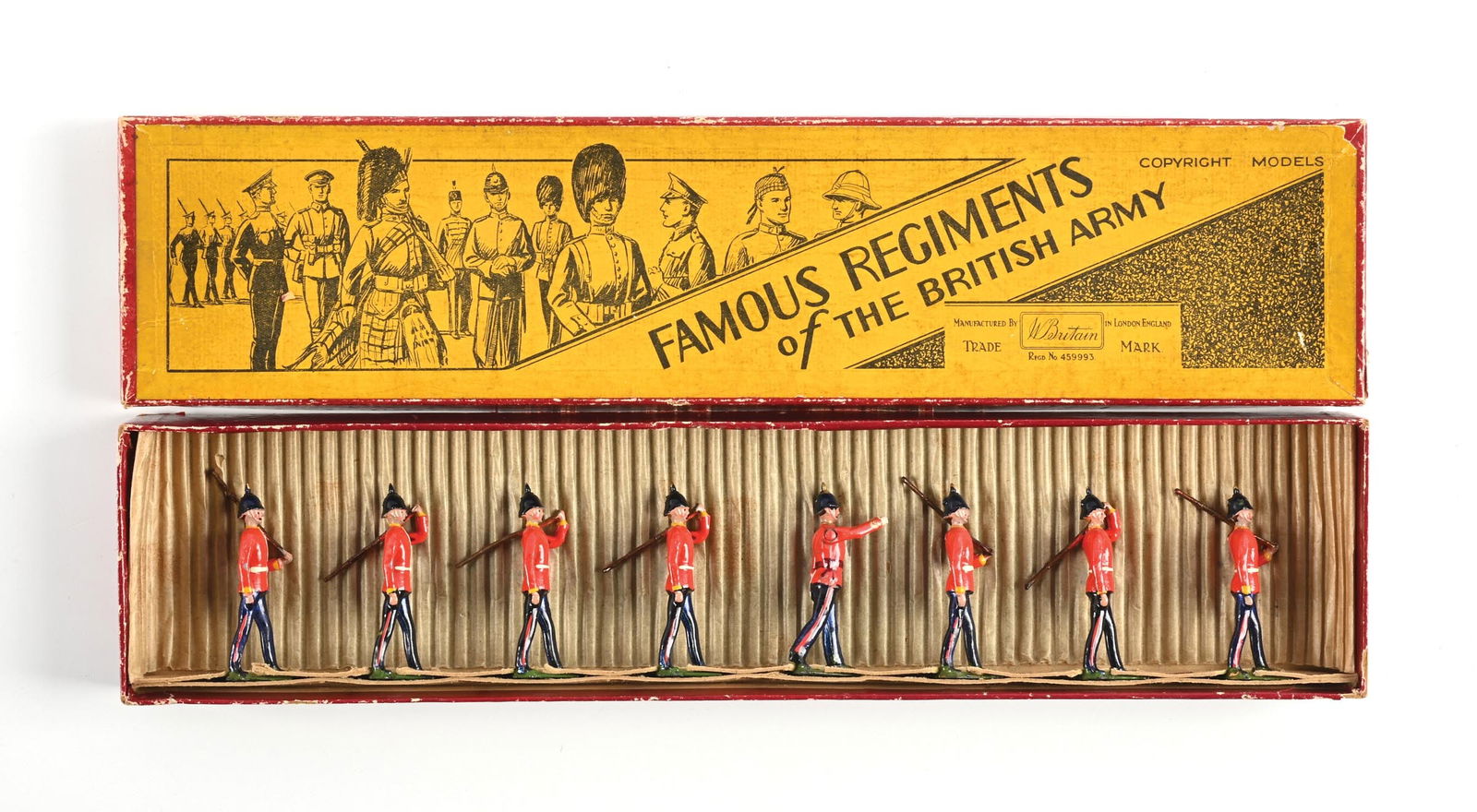 W. BRITAIN FAMOUS REGIMENTS OF THE BRITISH ARMY THE HAMPSHIRE REGIMENT NO. 1591 IN BOX (1 of 2)