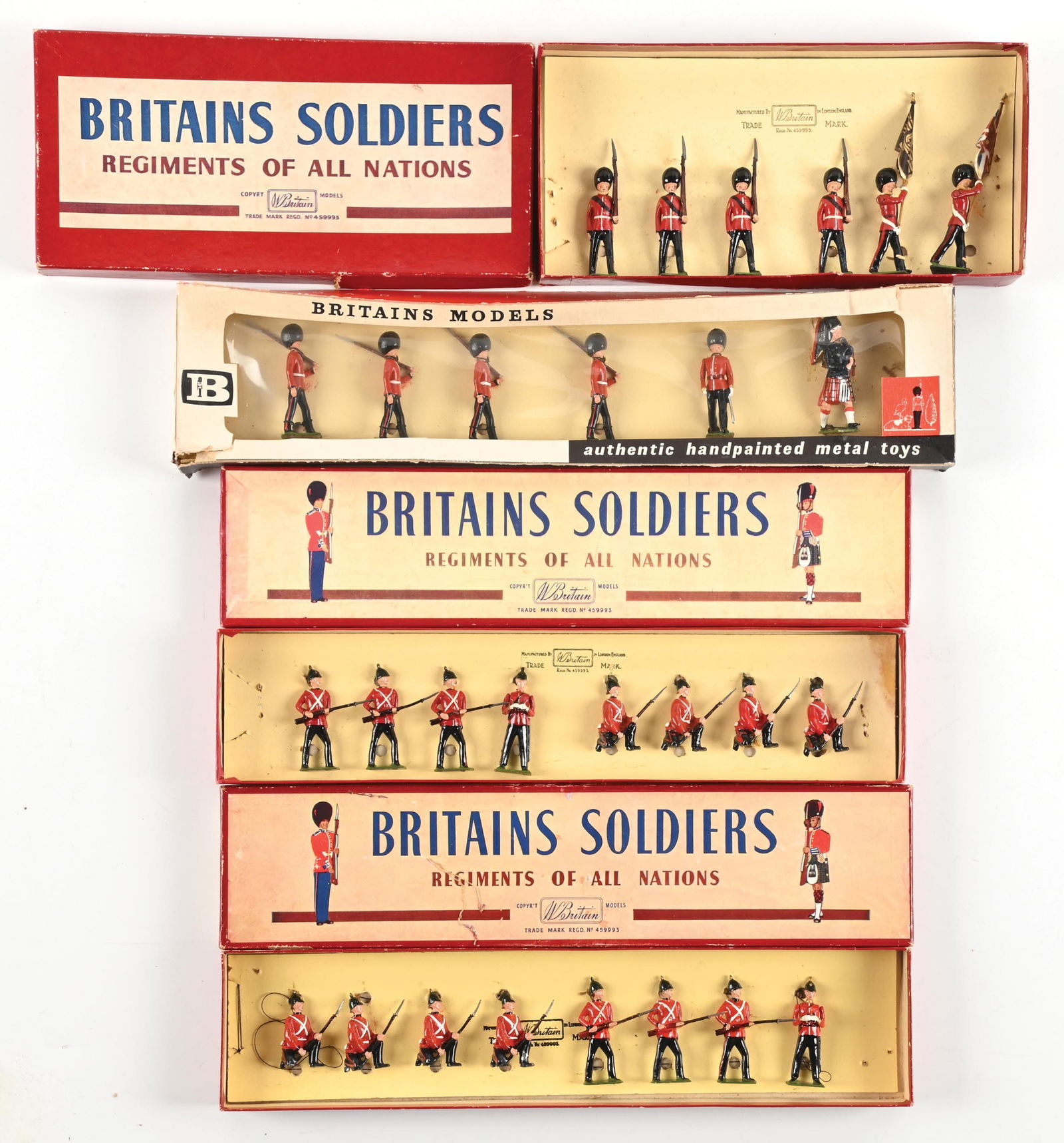 LOT OF 4: W. BRITAINS SETS IN BOXES (1 of 2)