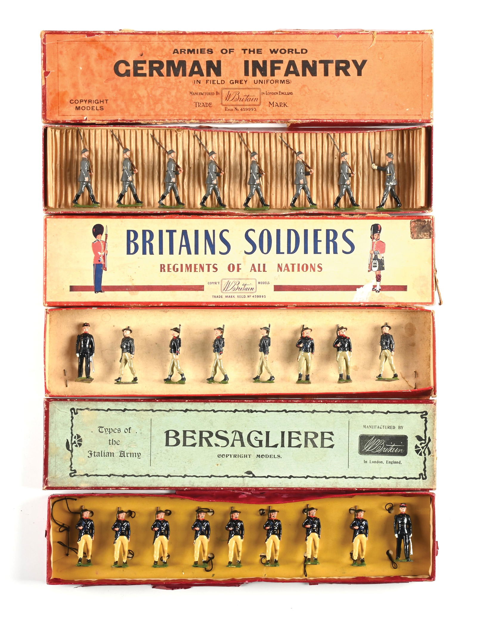 LOT OF 3: BRITAIN'S MODELS TOY SOLDIER SETS IN ORIGINAL BOXES (1 of 2)