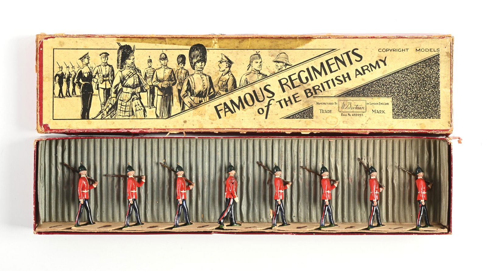 W. BRITAIN FAMOUS REGIMENTS OF THE BRITISH ARMY DUKE OF CORNWALL'S LIGHT INFANTRY NO. 1569 IN BOX (1 of 2)