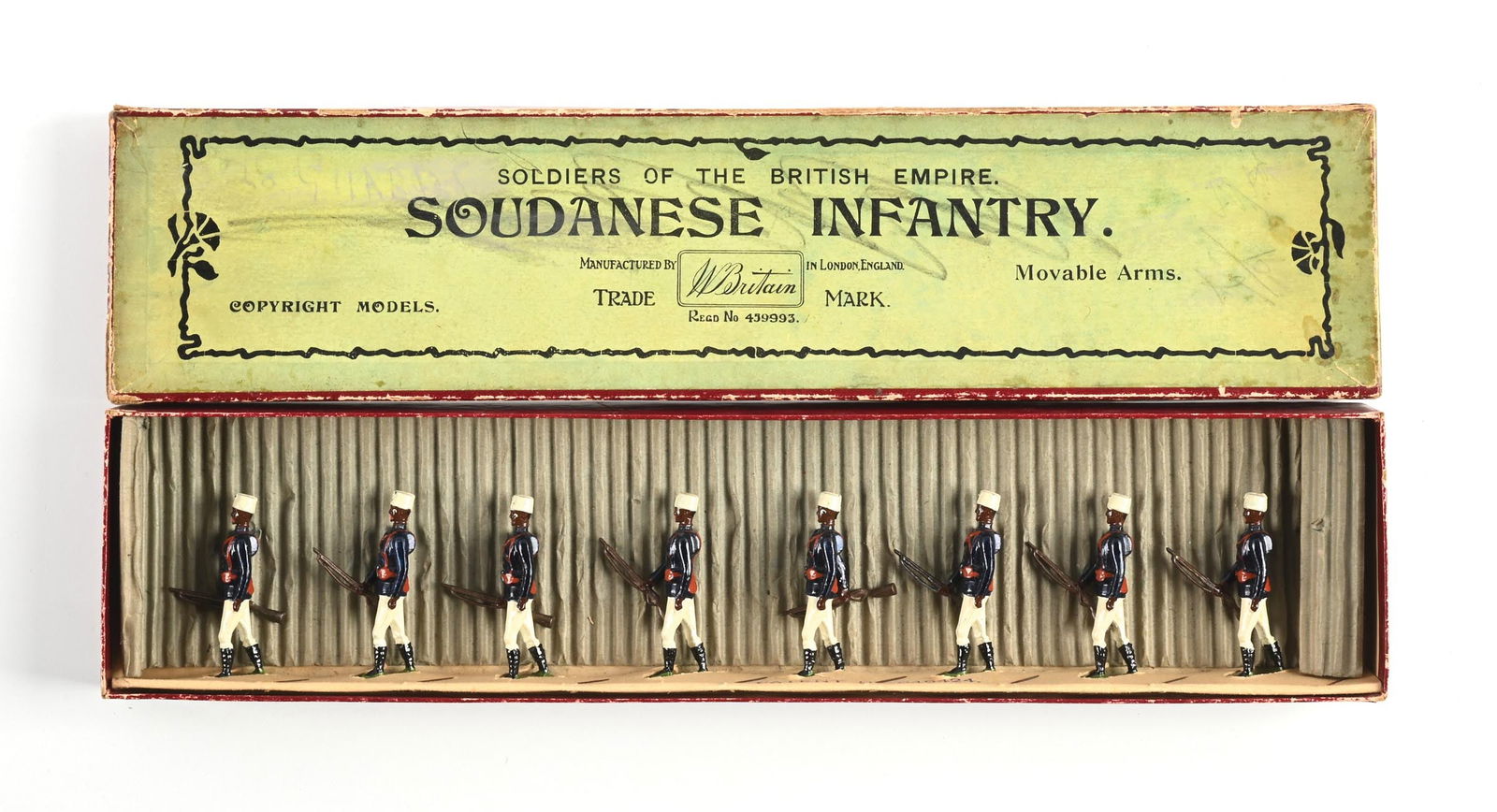 W. BRITAIN SOUDANESE INFANTRY SET NO. 116 IN BOX (1 of 2)